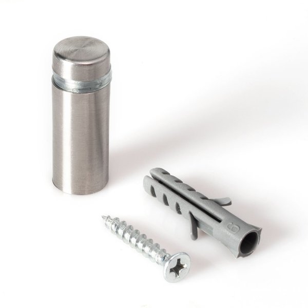 Outwater Round Standoffs, 1 in Bd L, Stainless Steel Brushed, 1/2 in OD 3P1.56.00022